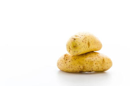 Potato isolated on whiteの写真素材