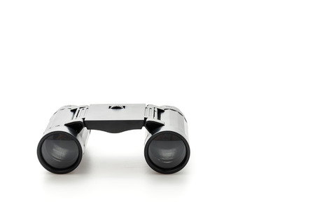 binoculars isolated on whiteの写真素材