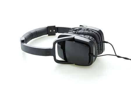 Headphone isolated on whiteの写真素材