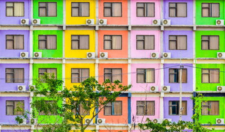 Colorful windows backgroundの写真素材