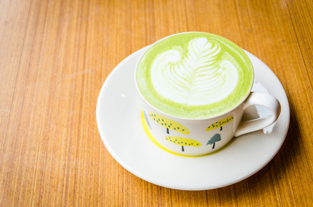 Green tea latteの写真素材