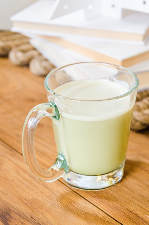 Green tea latteの写真素材