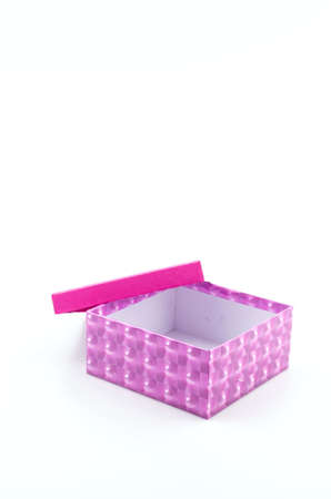 pink gift box isolated white background