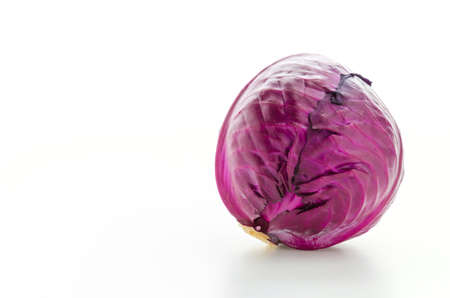 Cabbage isolated on whiteの写真素材