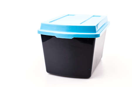 Plastic box isolated white background