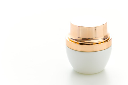 Cosmetics bottle isolated on whiteの写真素材