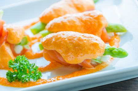 Salmon rollの写真素材