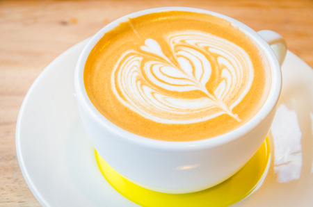Latte art coffeeの写真素材