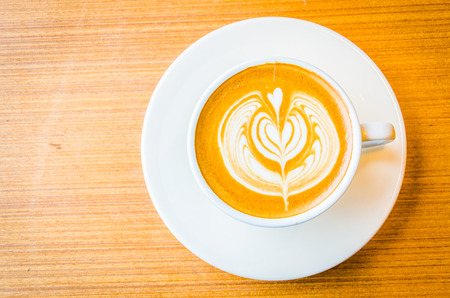 Latte art coffeeの写真素材