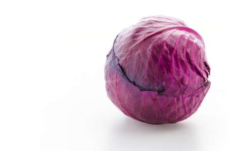 Cabbage isolated on whiteの写真素材