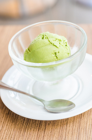 Ice cream green teaの写真素材