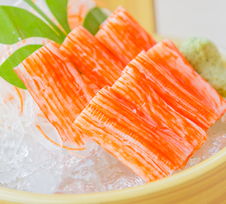 Stick crab sashimiの写真素材