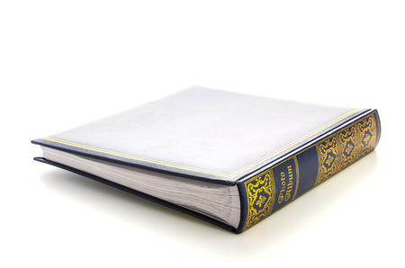 Old vintage book isolated on white backgroundの写真素材