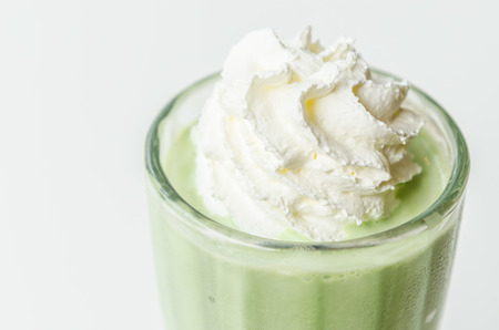 Green tea frappeの写真素材