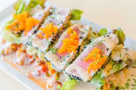 Tuna salsa japanese styleの写真素材
