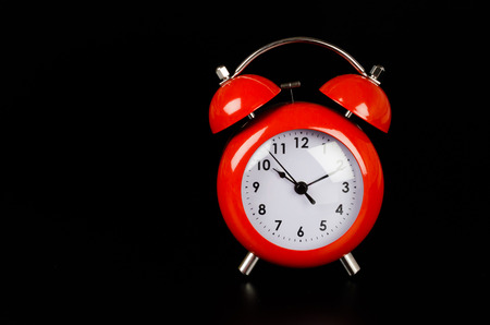 Clock on black background