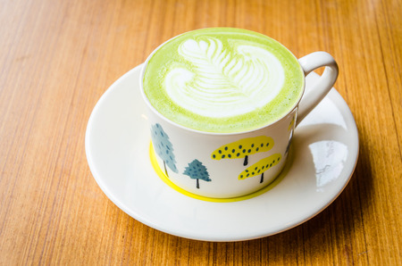 Green tea latteの写真素材