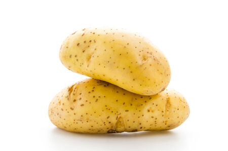 Potato isolated on whiteの写真素材