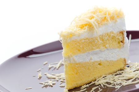Cheesecake isolated white backgroundの写真素材