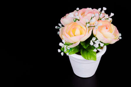 Bouquet flower on black backgroundの写真素材