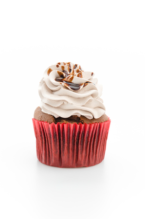 Cupcakes isolated on white backgroundの写真素材