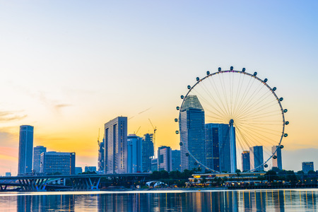 SINGAPORE - JUNE 23: At a height of 165m, Singapore Flyer is the largest Giant Observation Wheel in the world.のeditorial素材
