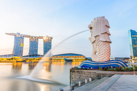 Singapore skylineのeditorial素材