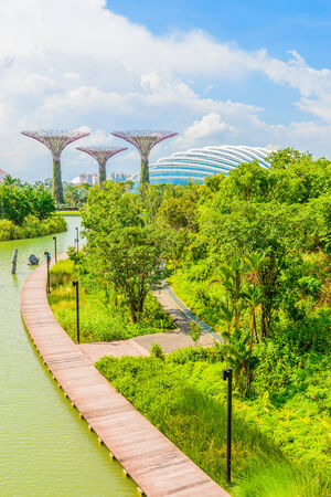 Garden by the bay at singaporeのeditorial素材