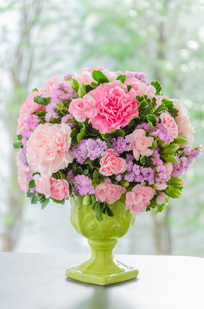 Bouquet in vaseの写真素材