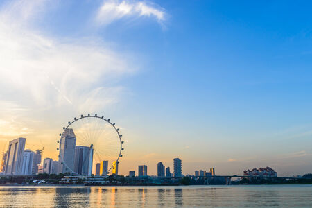 SINGAPORE - JUNE 23: At a height of 165m, Singapore Flyer is the largest Giant Observation Wheel in the world.のeditorial素材