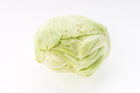 Cabbage isolated on whiteの写真素材