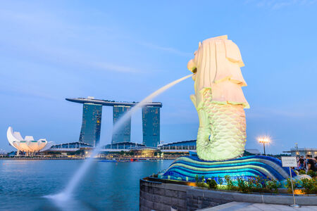 Singapore skylineのeditorial素材