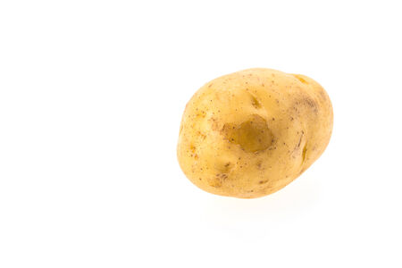 Potato isolated on whiteの写真素材