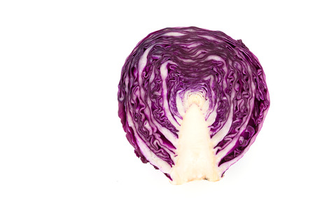 Cabbage isolated on whiteの写真素材