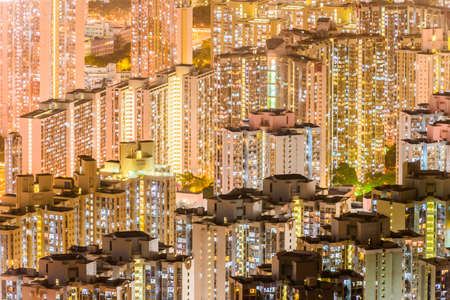 Building background in hong kongの写真素材