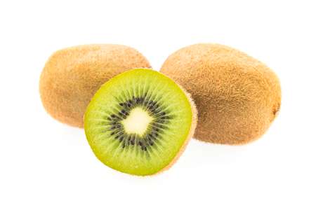 Kiwi isolated on whiteの写真素材