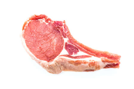 Raw pork meat isolated on white