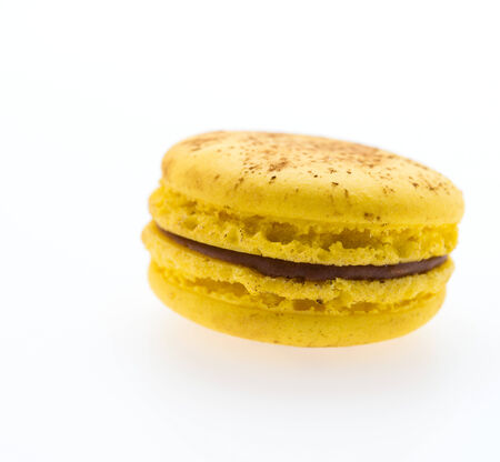 Macaroons isolated on whiteの写真素材