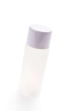 Cosmetic bottle isolated on whiteの写真素材