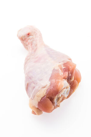 Raw Chicken meat isolated on whiteの写真素材