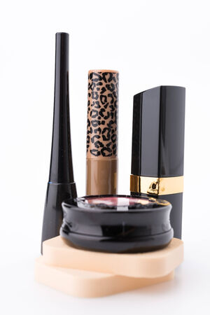 Makeup cosmetic isolated on whiteの写真素材