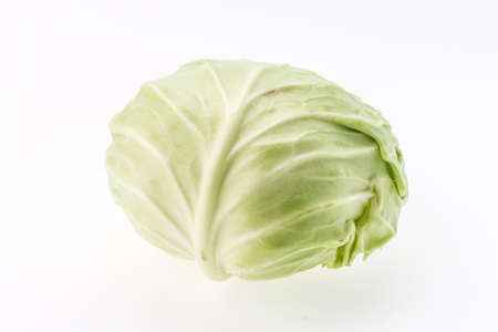 Cabbage isolated on whiteの写真素材