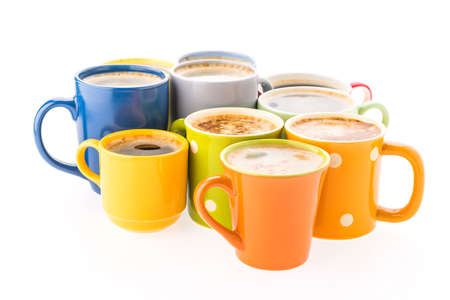 Coffee cup isolated on white backgroundの写真素材