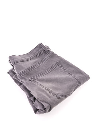 Jeans isolated on white backgroundの写真素材