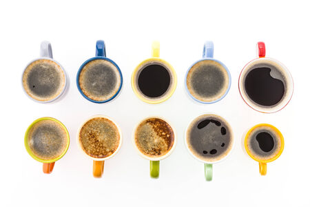 Coffee cup isolated on white backgroundの写真素材