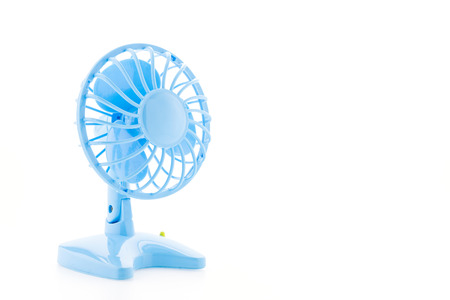 Electronic air fan isolated on white backgroundの写真素材