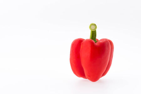 Red peppers isolated on white backgroundの写真素材