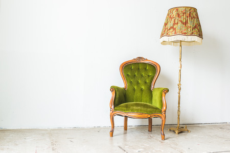 Green Vintage sofaの写真素材