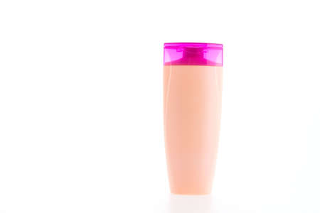 Shampoo bottle isolated on white backgroundの写真素材