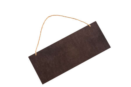 Wood sign isolated on white backgroundの写真素材